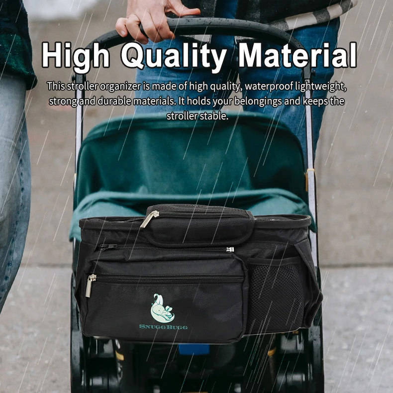 Wholesale Price Universal Outdoor Diaper Insulated Cup Holder Baby Organizer Stroller Hanging Bag