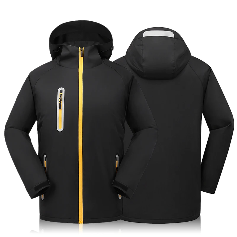 Hot Sports Softshell Custom Reflective Strip Pocket Hooded Windbreaker Sportswear Winter Outdoor Waterproof Jackets