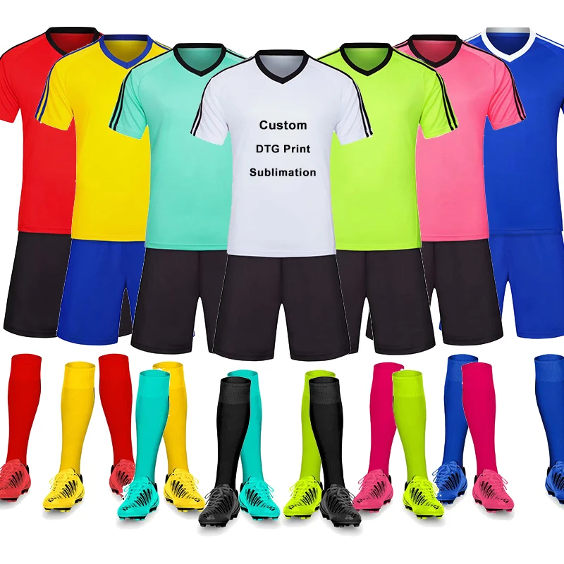 Sublimation custom soccer jersey clothes football jersey wholesale soccer uniform set football uniform shorts shirts soccer wear