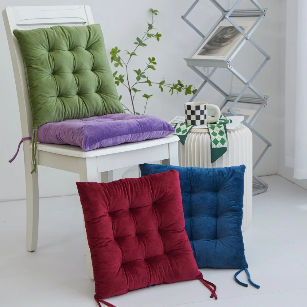 Cheap home sofa cushion Crystal velvet can be fixed velvet living room solid color chair green cushion