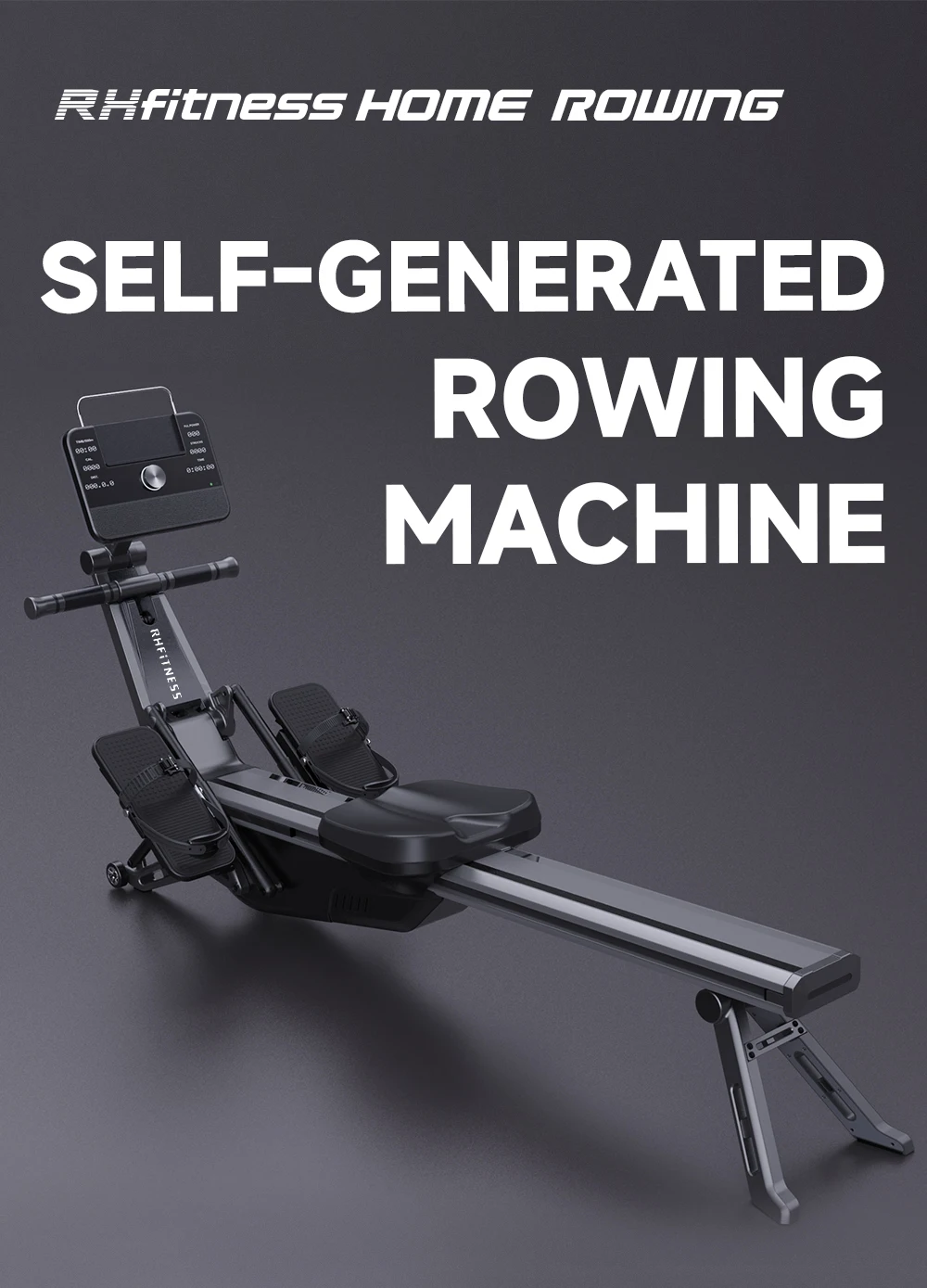 RH Design Commercial Gym Equipment Rowing Machine Concept Air Crane Sports Rowing Machine