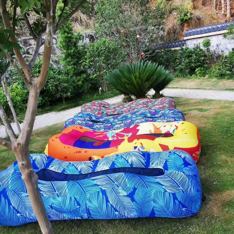 2022 Waterproof Inflatable Sofa with Integral Pillow/Inflatable Lounger/Portable Air Bed for Bedroom/Sofa/Travel/Camping