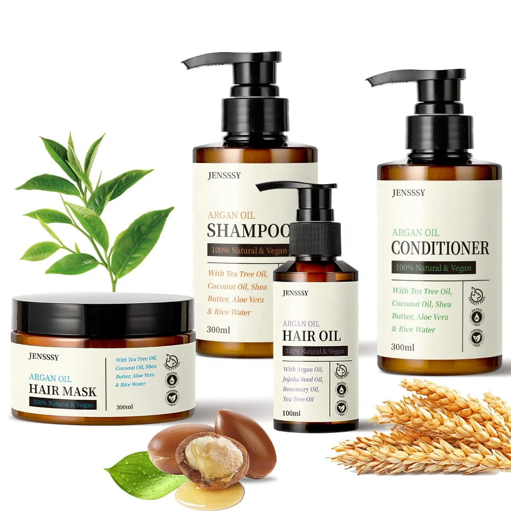 Оптовая продажа на заказ без сульфата аргановое оливковое масло против выпадения волос для ухода за волосами шампунь и кондиционер наборы