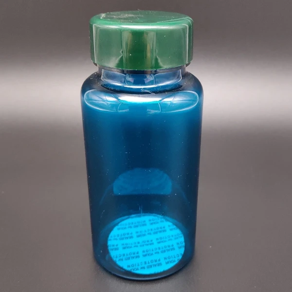 Wholesale GMP manufacture supply 150ml 200ml blue dark amber  Capsule pill Medicine use  PET Pharma Plastic Bottle wtih flip top