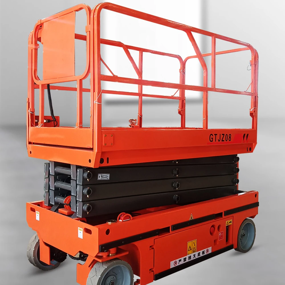 Good price 8m 550KG high bearing capacity lift platform electric self propelled hydraulic scissor lift for aerial work