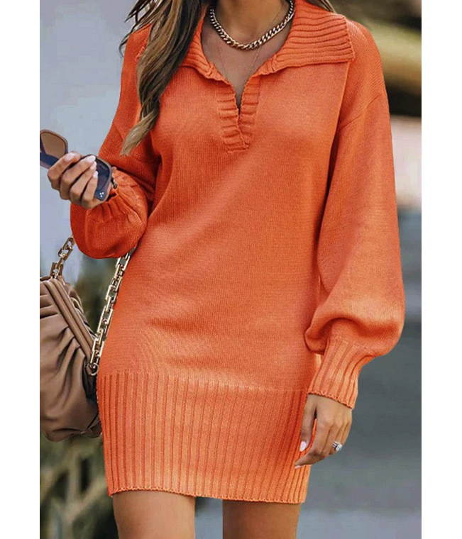 lightweight relaxed fit design rib trims side slits front patch pockets slips on women cashmere mini dress