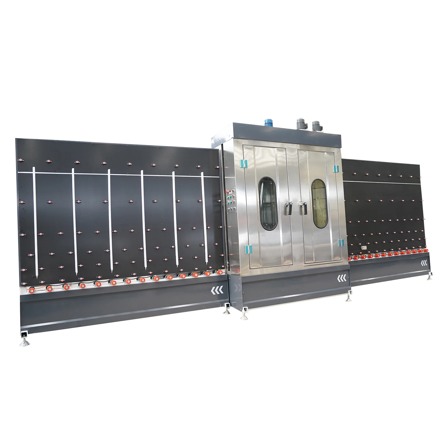 Automatic Stainless Steel  Glass Washer PLC Control Glass Washing Drying Machine For Insulating Line