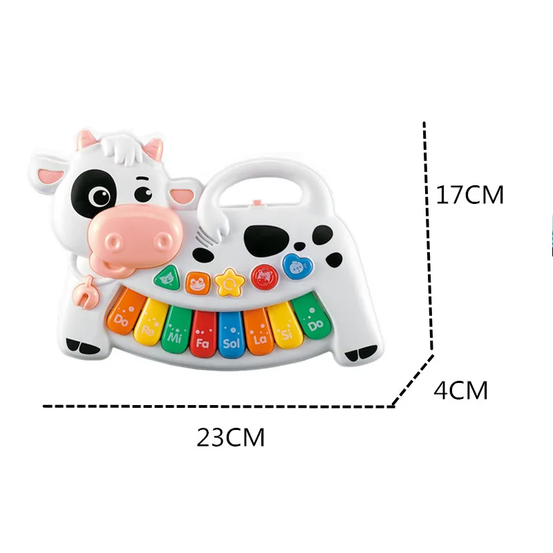 Wholesale plastic baby education toy musical instrument animal piano toy keyboard
