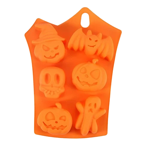 Diverse Halloween Candy Cookie Chocolate Mold Pumpkin Wizard Hat Ghost Bat Baking Mould Silicone Halloween Cake Tray Molds