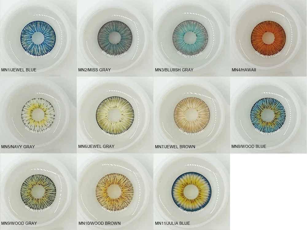 Julia blue eye contact lenses fashion style yearly color contact lens