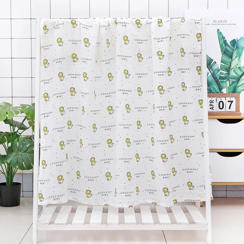 Kangobaby Custom Factory Price 2layers muslin wraps 110*120cm organic Safe Fabric cotton Baby muslin swaddle blanket