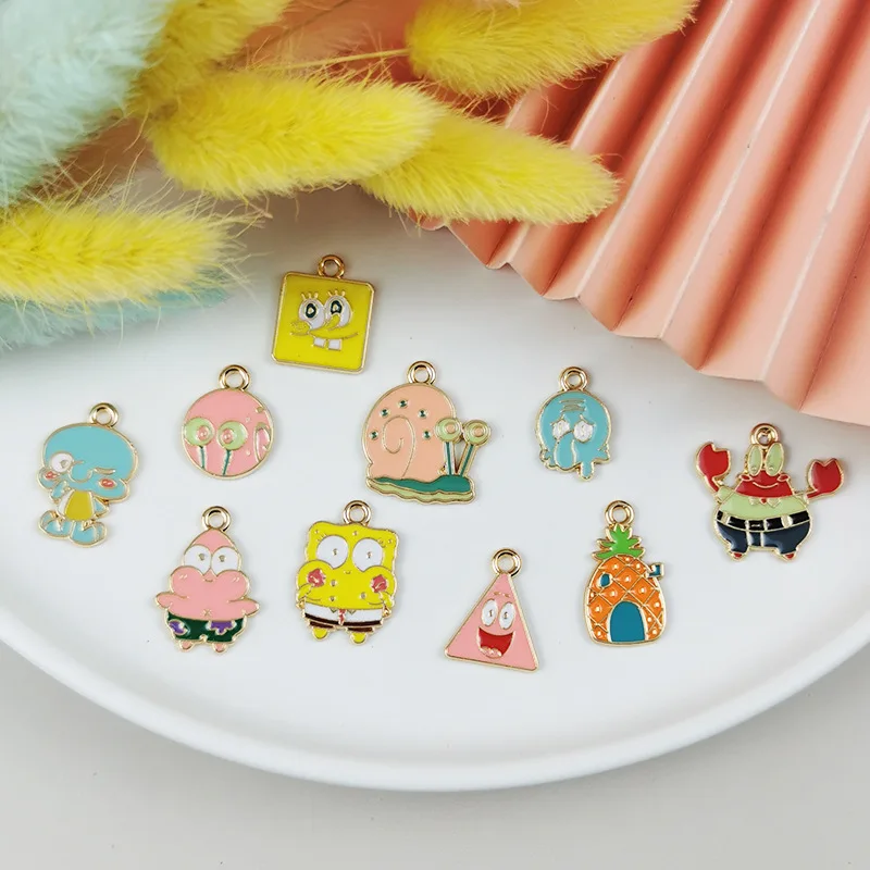 2023 Wholesale Metal Alloy Accessories DIY Cartoon Cute Animal Enamel Pendant Charms for Necklace Bracelet Jewelry Making