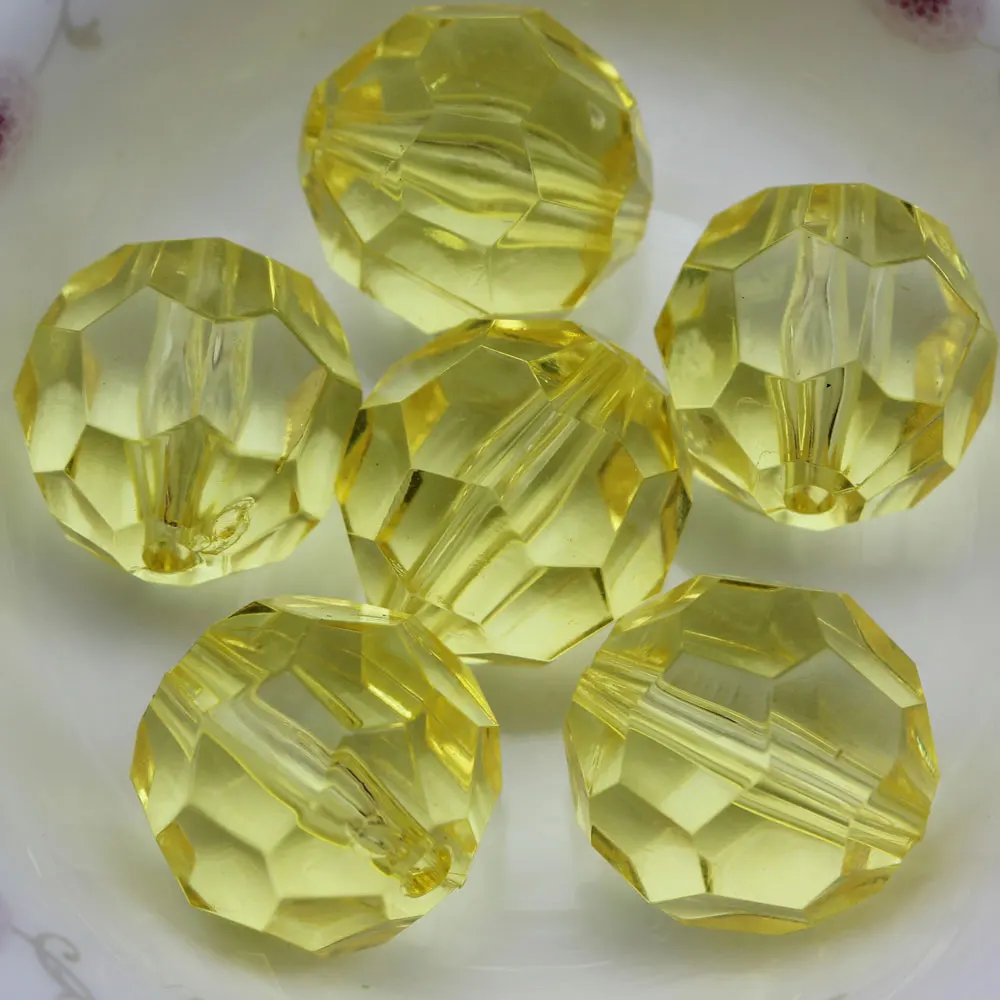 Cheap Price Loose 20mm UV Metallic Shiny Finish DIY Chunky Acrylic  Gum Spacer Beads Acrylic Gumball Balls with 2.5MM Hole