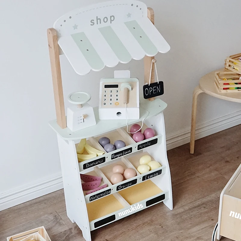 Дети моделирование сушилка для овощей и фруктов магазин деревянные моделирование магазин фруктов корзина Набор деревянных Детские Ранние обучающие игрушки