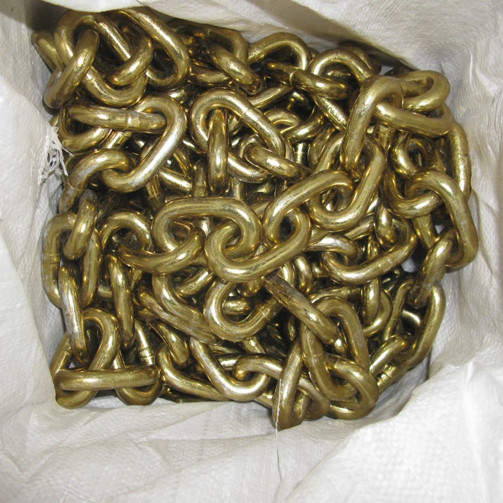 25ft G70 Transport binder Chain Gold Chromate Chain and Ratchet Load Lever Binders