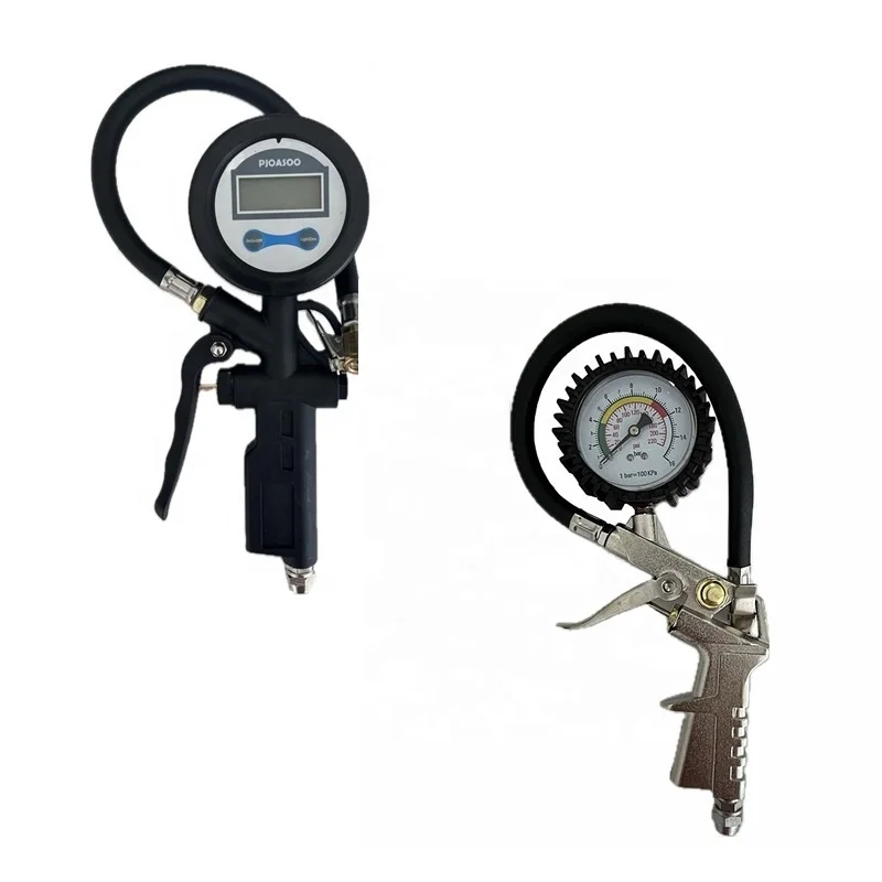 vehicle tester tyre inflation gun digital car truck inflator gauge dial air tire pressure