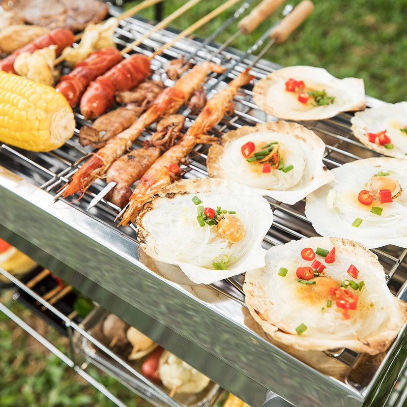 Уличная Портативная Складная печь для барбекю Camel гриль из нержавеющей стали с древесным углем кемпинга