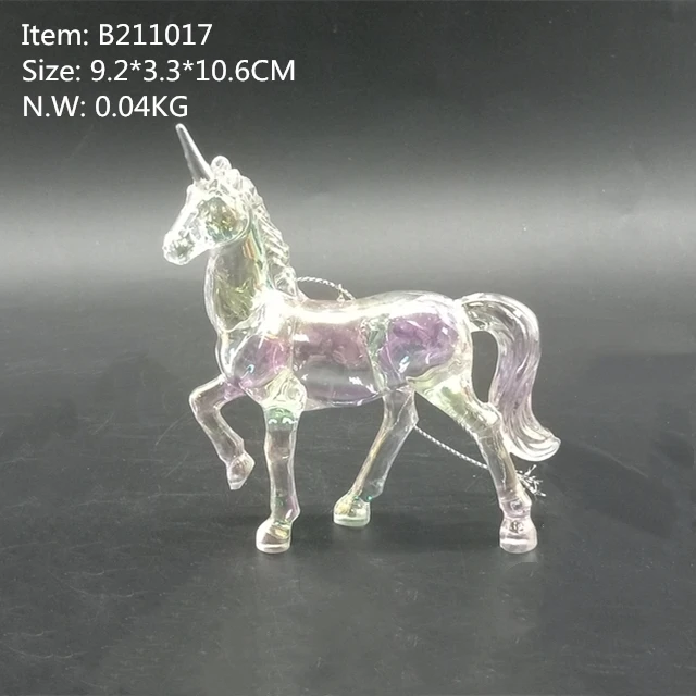 Transparent phantom Color acrylic deer Christmas Decoration Pendant Crystal reindeer  hanging decoration plastic bird ornament