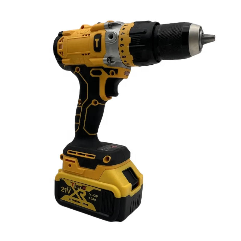 High-Power Cordless Electric Drill with Three Functions for Industrial Use Featuring Hammer Drill and Impact Drill Features
