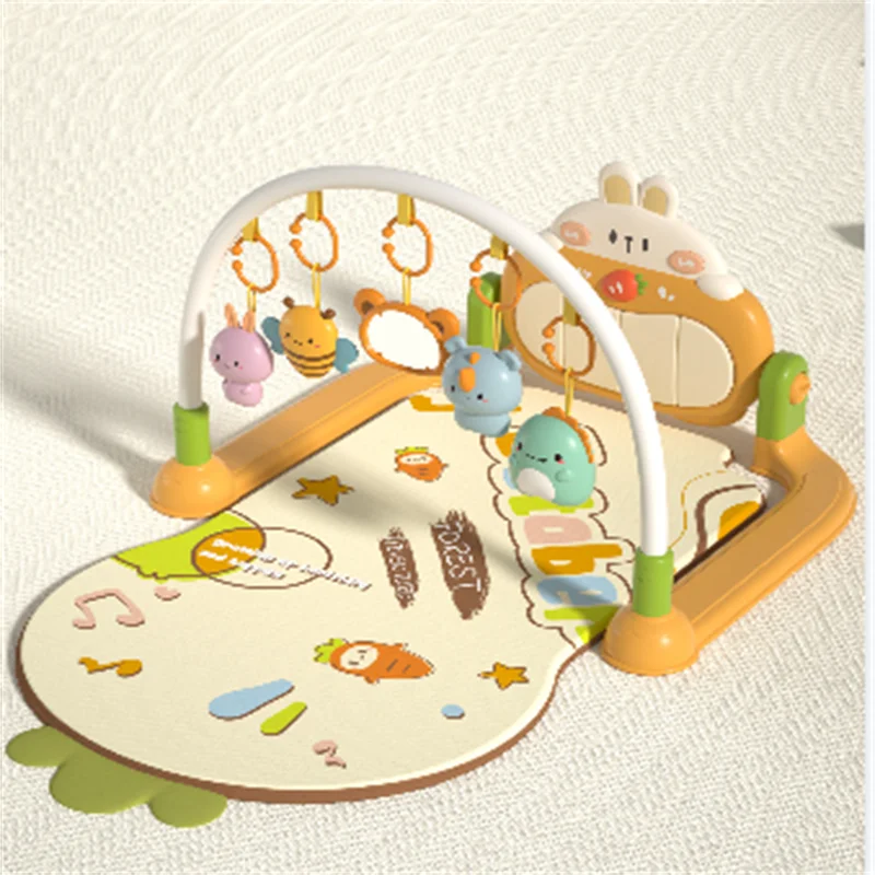 Musical Baby Activity Gym Rack Play Mat Kid Rug Puzzle Mat Carpet Piano Keyboard Infant Playmat Crawling Game Pad Baby Toy Gift