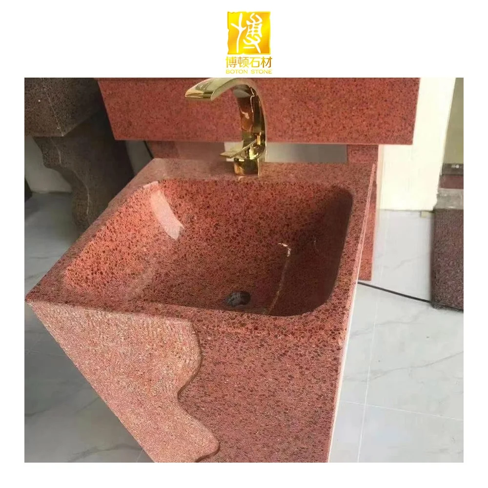 Artificial Terrazzo Stone Rectangular Marble Vessel Sink Marble Basin Bathroom Vanity with Sink