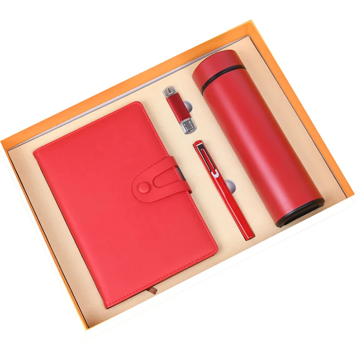 4 in 1 gift combo High quality unique ideas company partner notebook pen items business gift items with logo name