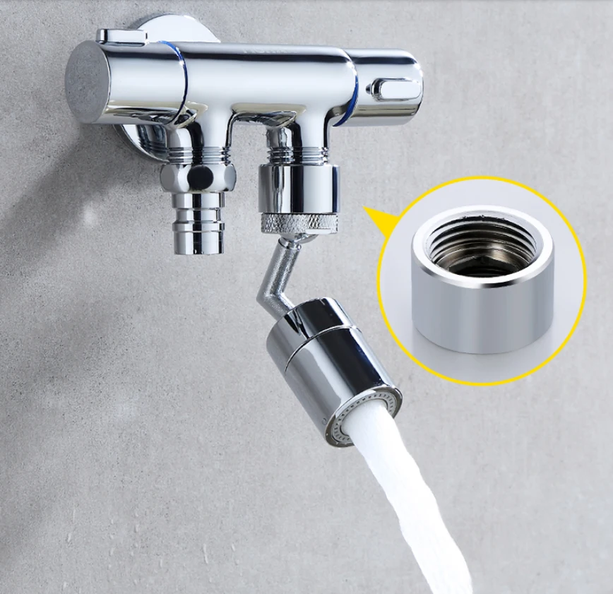 24mm NPT Female Thread Transfer to Female Thread, Tap Connector Aerator for Bathroom Kitchen Water Purifier Brass Faucet Adapter