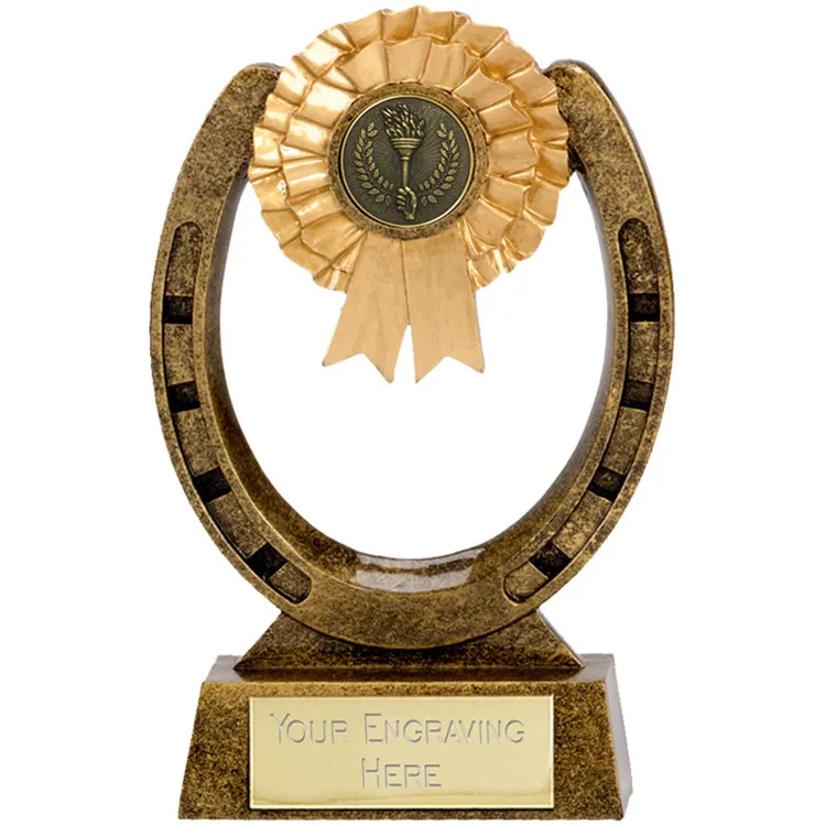 resin antique hoof horse trophy award