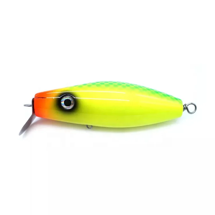 68g 6 inches Metal Lip Minnow Lure Birch Hard Artificial Wood Bait Plopper Plug