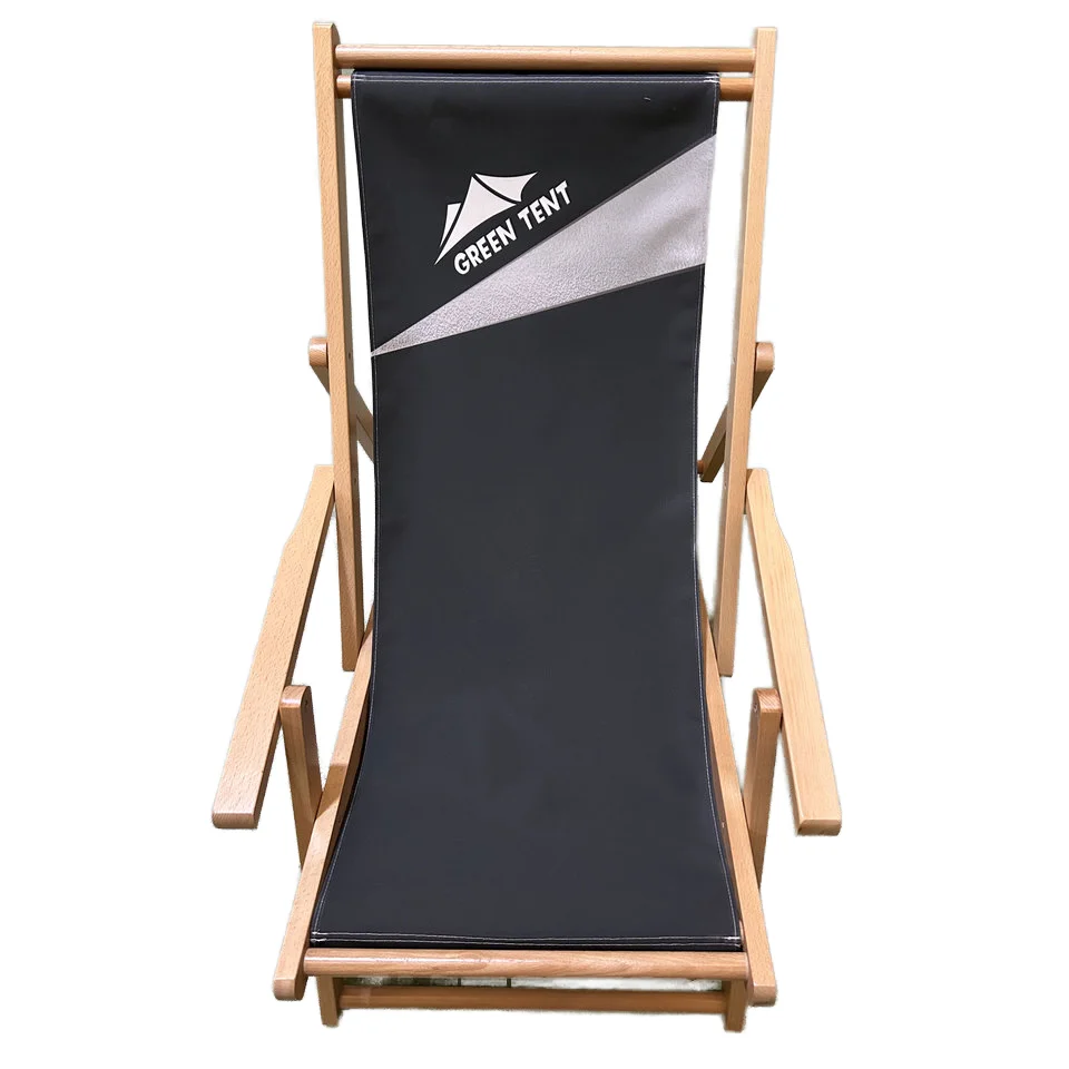 Outdoor Adjustable Low seat Wholesaler Custom prints adult sea sand Folding sun pool reclining wooden Cheap foldable beach chair
