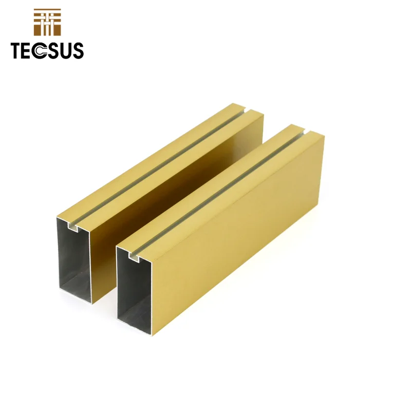 Interior Decoration Aluminium Square Pipe Hollow Aluminium Square Tube Baffle Ceiling Aluminum Design