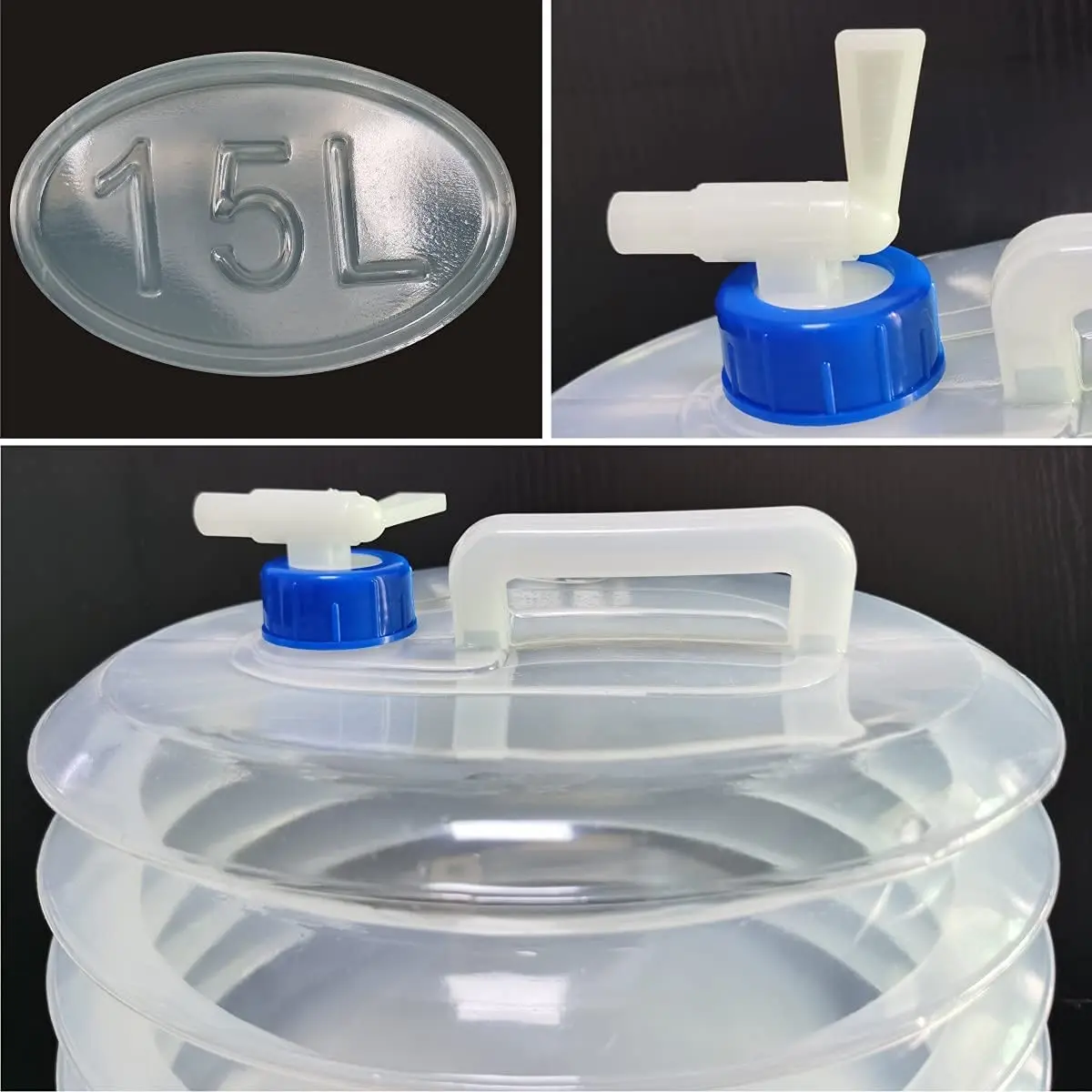 Collapsible Water Container with Tap Outdoor Hiking Foldable Water Bag Camping Water Tank Bucket Folding Bucket