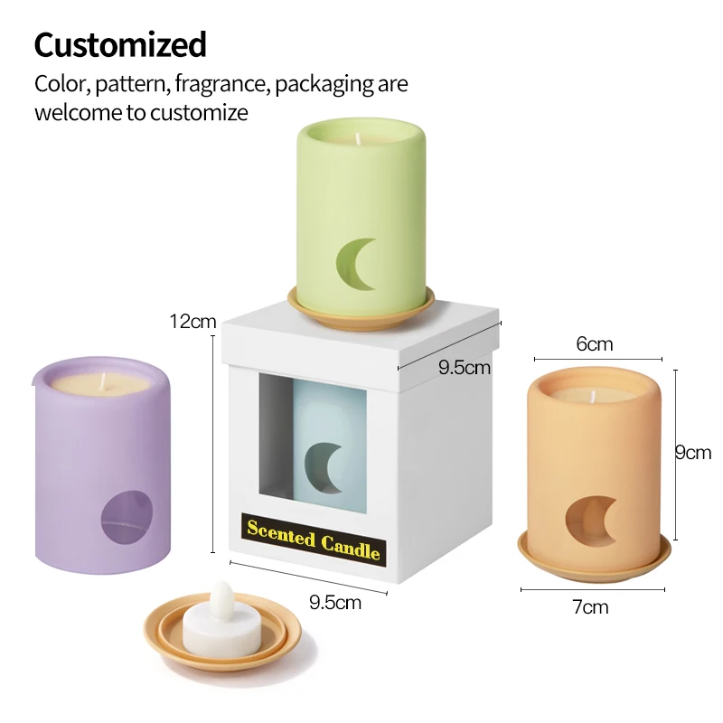 B080H 2 In 1 Manufacturers Luxury Home Decor Mother Gift Set Packaging Color Jar Soy Wax High Quality Match Scented Candle