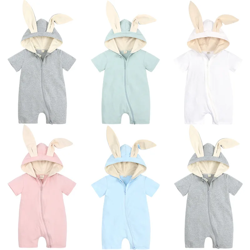 Baby Jumpsuit Romper Baby Clothing Baby Clothes Organic Bamboo 95%bamboo Short Sleeve Summer Fancy Custom Label Full Unisex