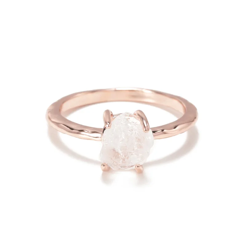 Кольца из натурального кристалла, простое металлическое кольцо для медитации, йоги, спокойного беспокойства, ювелирное изделие в подарок