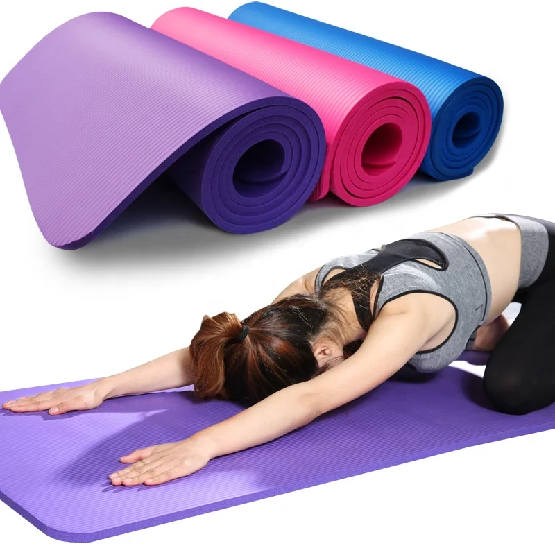 Wholesale pilates mat de yoga non slip pvc kids de suede strap custom eco friendly foldable rubber nbr yoga mat