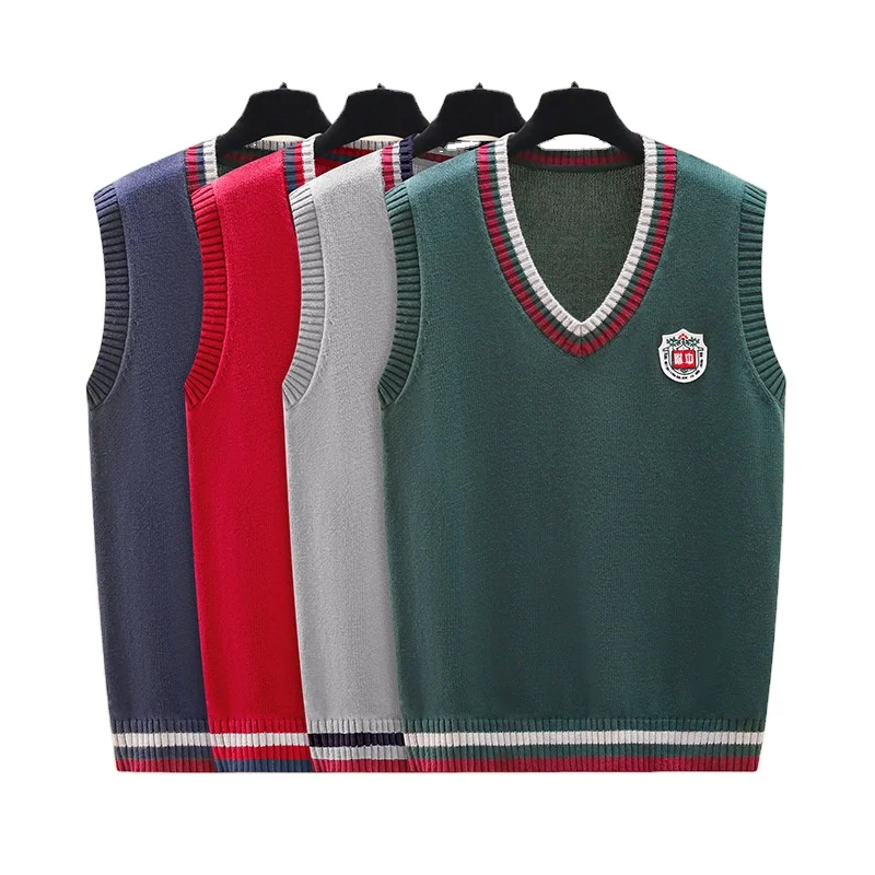 Factory Wholesale Customized  School Vest Sweater Uniforms