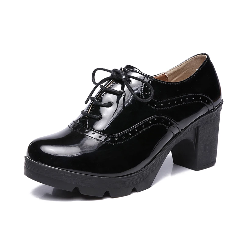 Zapatos de vestir de mujer микрофибра de cuero высокое качество gruesa con рифе Гран-пасифика