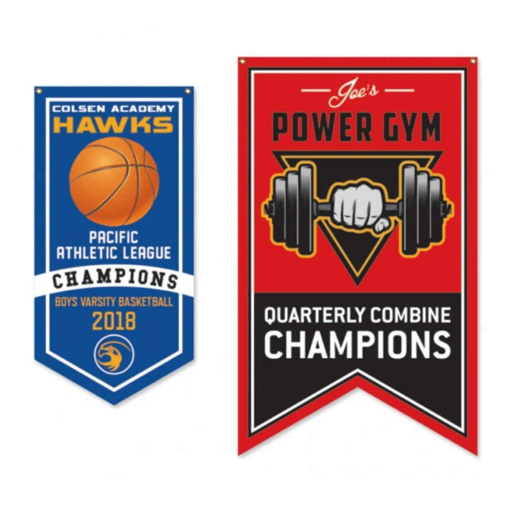 Custom Championship Banners National College School Teams LOGO Flags Digital Printing  Education End Users