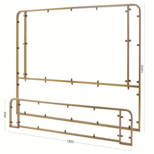 Luxury New design Upholstery bed hardware Decorative head board frame for bed