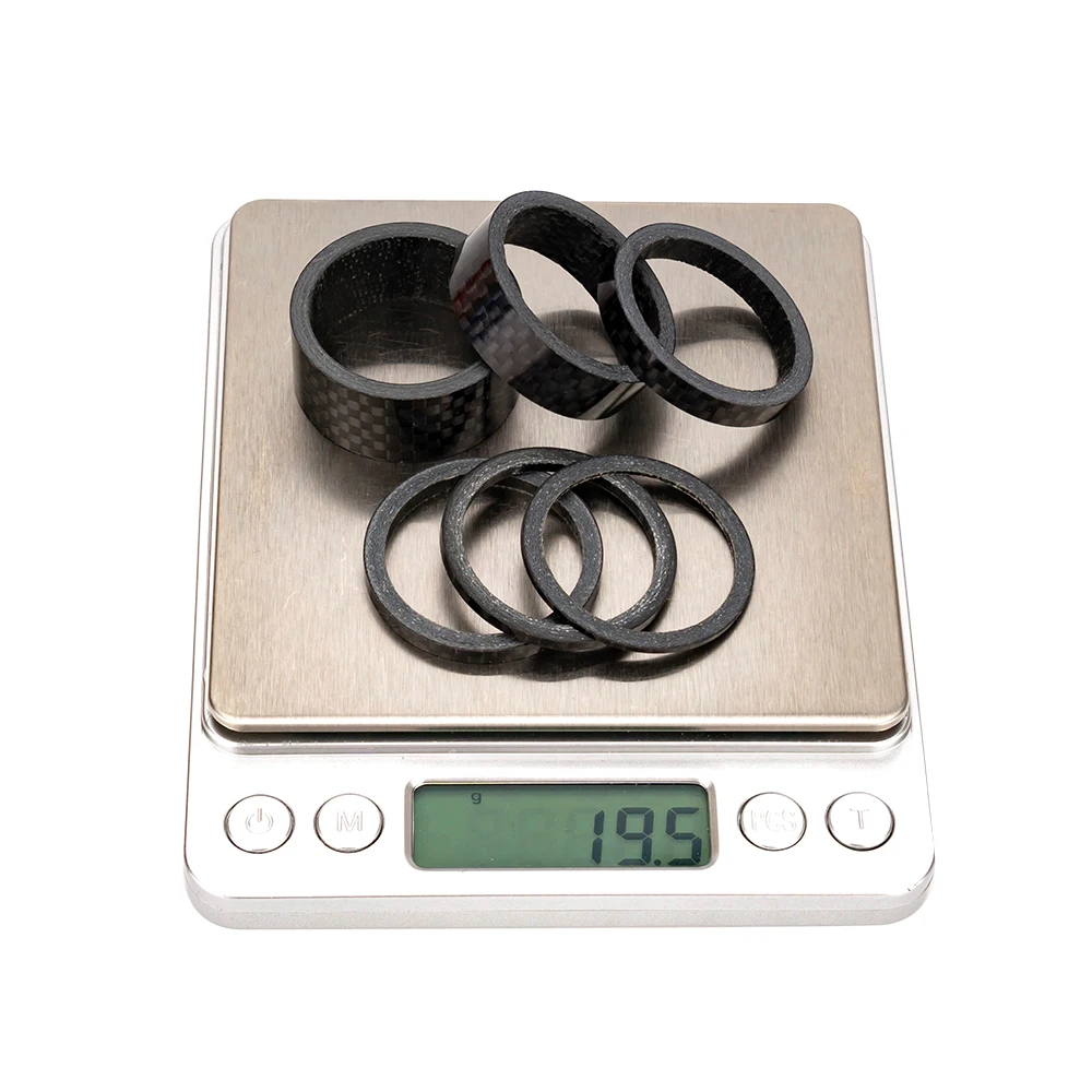ZTTO  Ultra-Light Carbon fiber Bicycle Washer Mountain Road Bike Washers Spacer Gasket Fork Headset Parts 1/2/3/5/10/15mm
