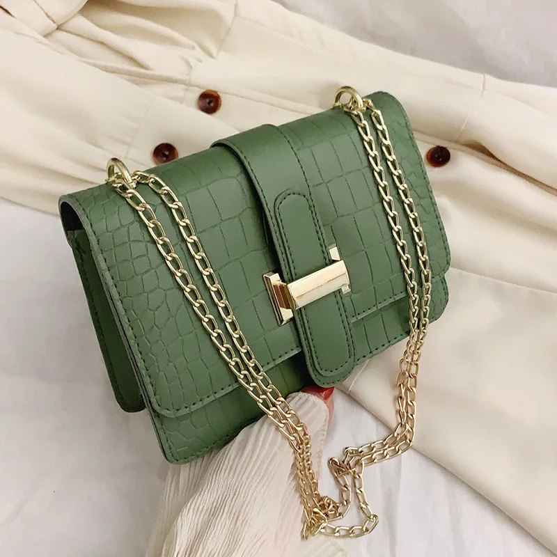 2023 Chic Crocodile Print Leather Shoulder clutch purse handbag Women Trendy Ladies Alligator 2023 mini fashion bag