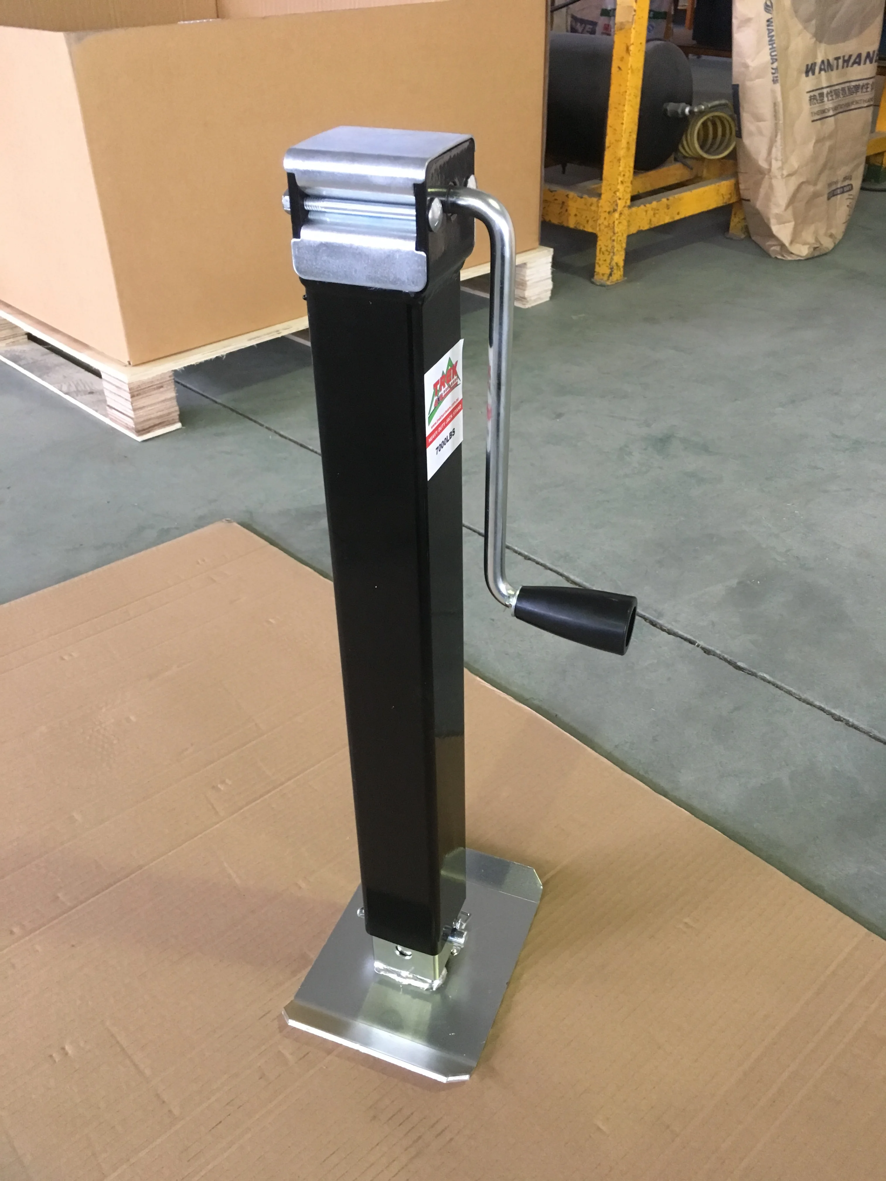 Side Wind 7000lbs Heavy Duty Square Trailer Jack with Drop Leg