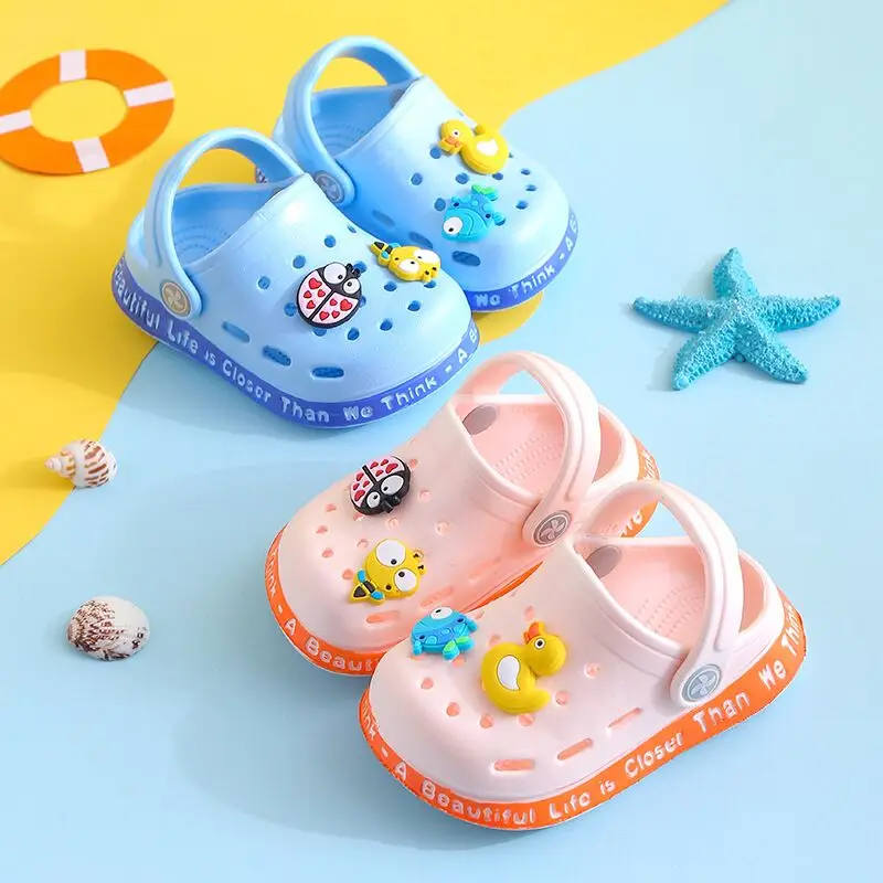 2023 Children Summer Customized Durable Baby With Holey Spring Kid Sandals Shoes EVA Garden Clogs