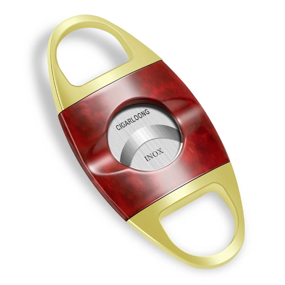 Elegant Travel Portable Cigar Scissors Knife Cutter Basic Metal Sharp Blade Cigar Cutter With Holder