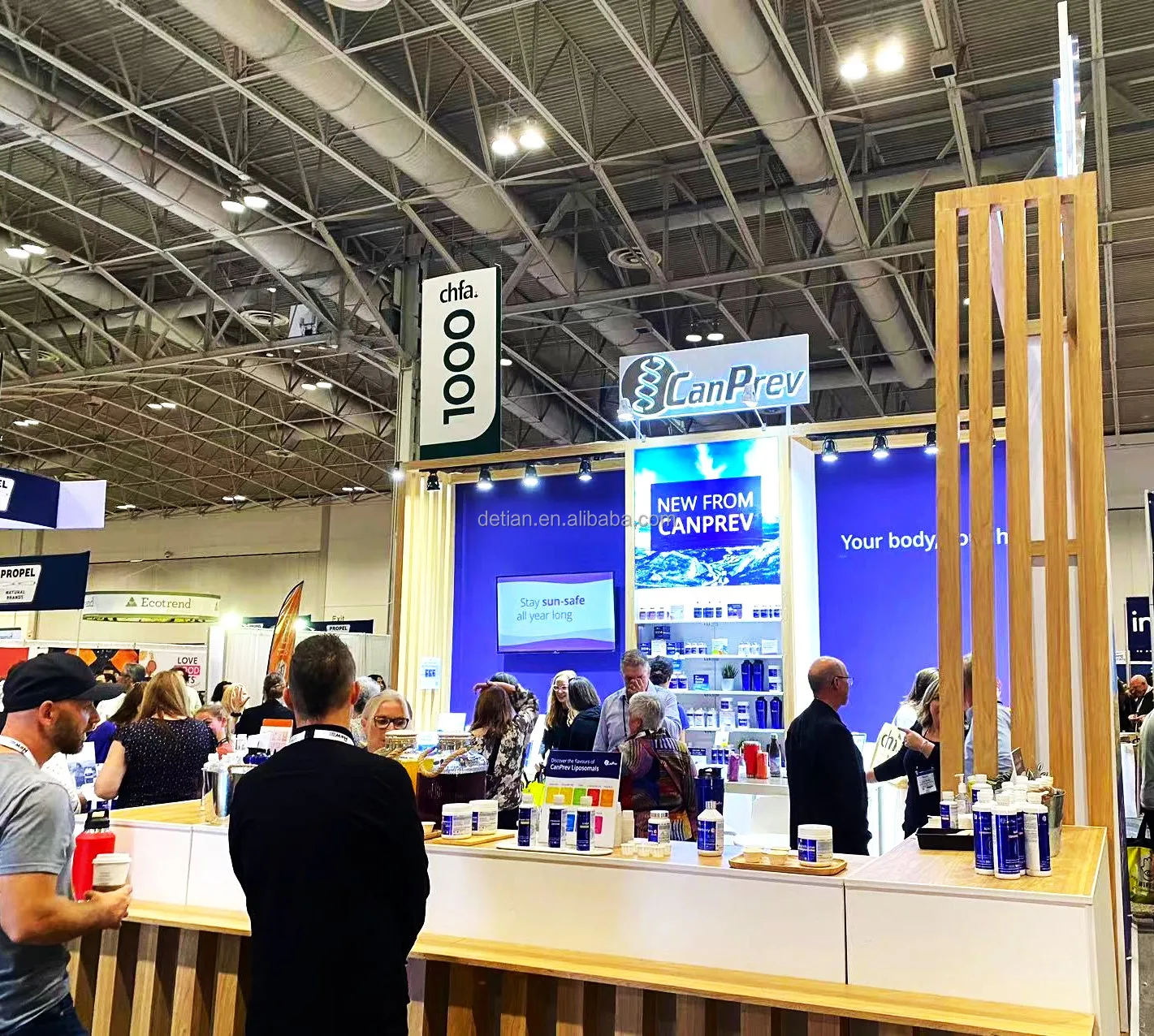 Detian offer 20 x 20 Modular Display Cases And Custom Aluminium Backlit Design Exhibition Trade Show Booth