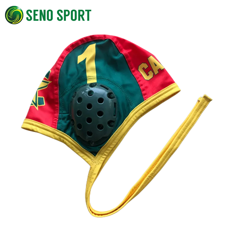 Custom Logo Senior Red Goalie Water Polo Caps