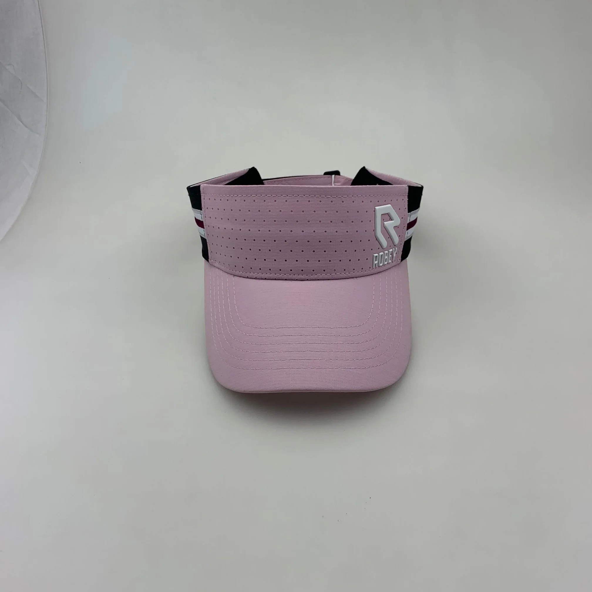 Wholesale Custom TPU hot pressing Logo  Outdoor Visor Beach Adjustable Sun Cap Visor Hats lasor hole tennis hat cap