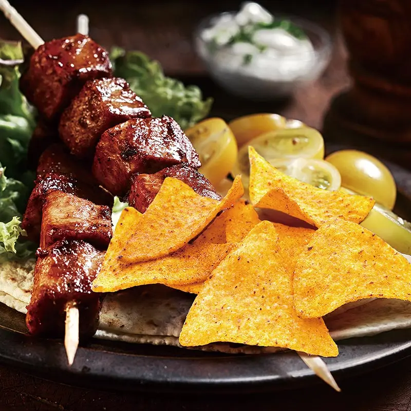 Экзотические закуски оптовая продажа пикантные чипсы Tortilla мешок Nacho 68 г со вкусом Taco