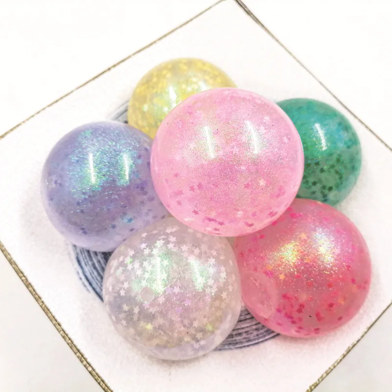 Gold star TPR decompression stress relief ball fidget toys squeeze vent toy funny pinch ball for adult and kids